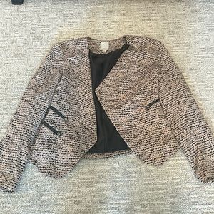 Halogen Moto suit jacket Small blush and black